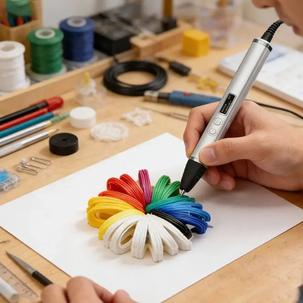 

Professional OLED Display 3D Printing Pen Fast Extrusion DIY Doodling Pen Temperature Control PLA Filament Pen Gift