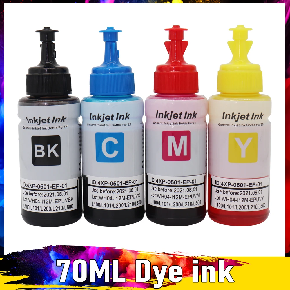 

70ML Universal Dye ink Refill Ink kit for Epson Brother Canon HP Inkjet Printer CISS Cartridge Printer Dye Ink 70ML