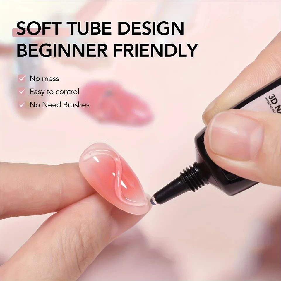Gel 3D para modelado de uñas, ideal para diseños de otoño e invierno, pintura, moldeado y esculpido DIY 2