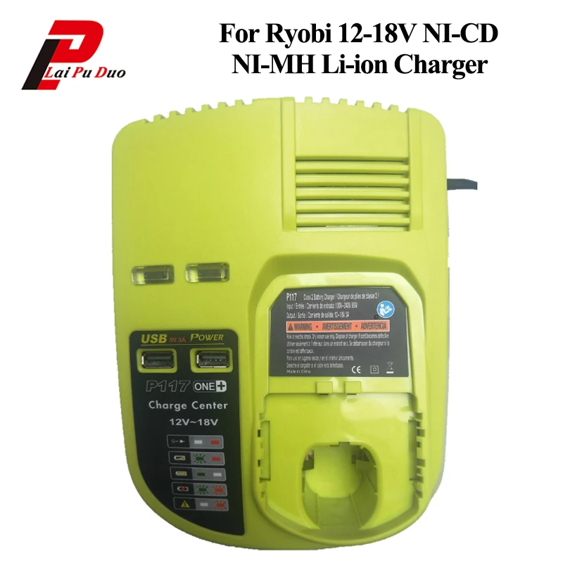 

P117 Replacement Charger for Ryobi 12-18V NI-CD NI-MH Li-ion Battery 140173004 P107 P108 for Ryobi Power Tools