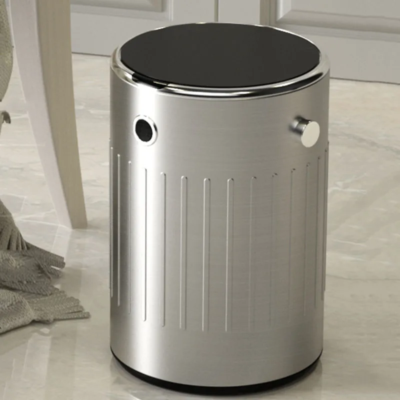 

Retro Smart Garbage Bin Home Living Room Electric Intelligent Induction Waste Bins Electronic Bathroom Papelera Home Garden AA