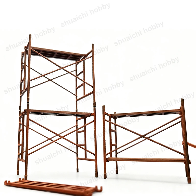 1Set 1/64 Schaal Steiger Model Kit 3D Gedrukt Steiger met Pedaal DIY Diorama Onderdelen voor Miniatuur Auto Bouwplaats scène