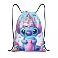 Custom Cute Stitch Drawstring Bags for Shopping Yoga Backpacks Men Women Cartoon Sports Gym Sackpack