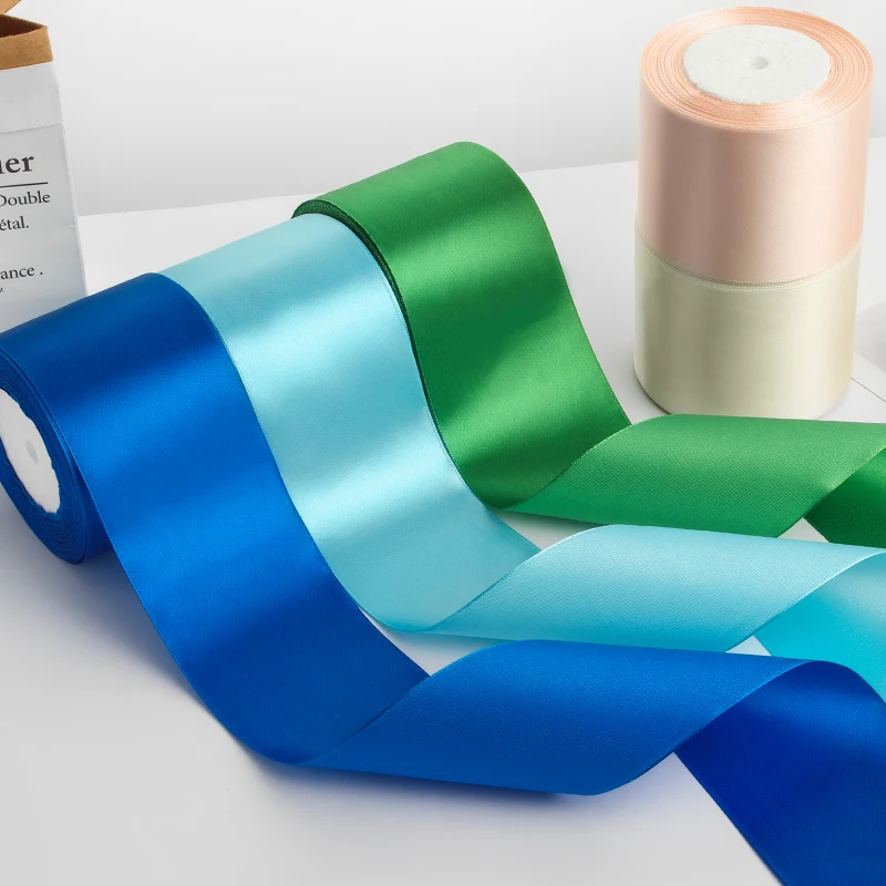 

75mm 25yards/roll Satin Ribbon Festival Wedding Party Chair Back Decorative DIY Gift Packaging Ribbon Apparel Sewing Accessories