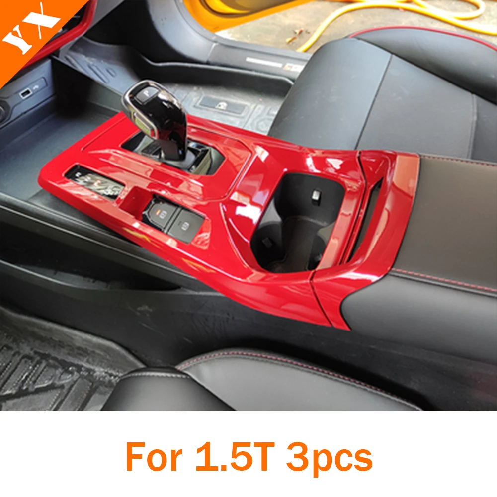 For MG GT 2022-2024 Car Full Set Trim Interior Moulding Red Look Window Lift Center Console Panel Inner Handle Accessories