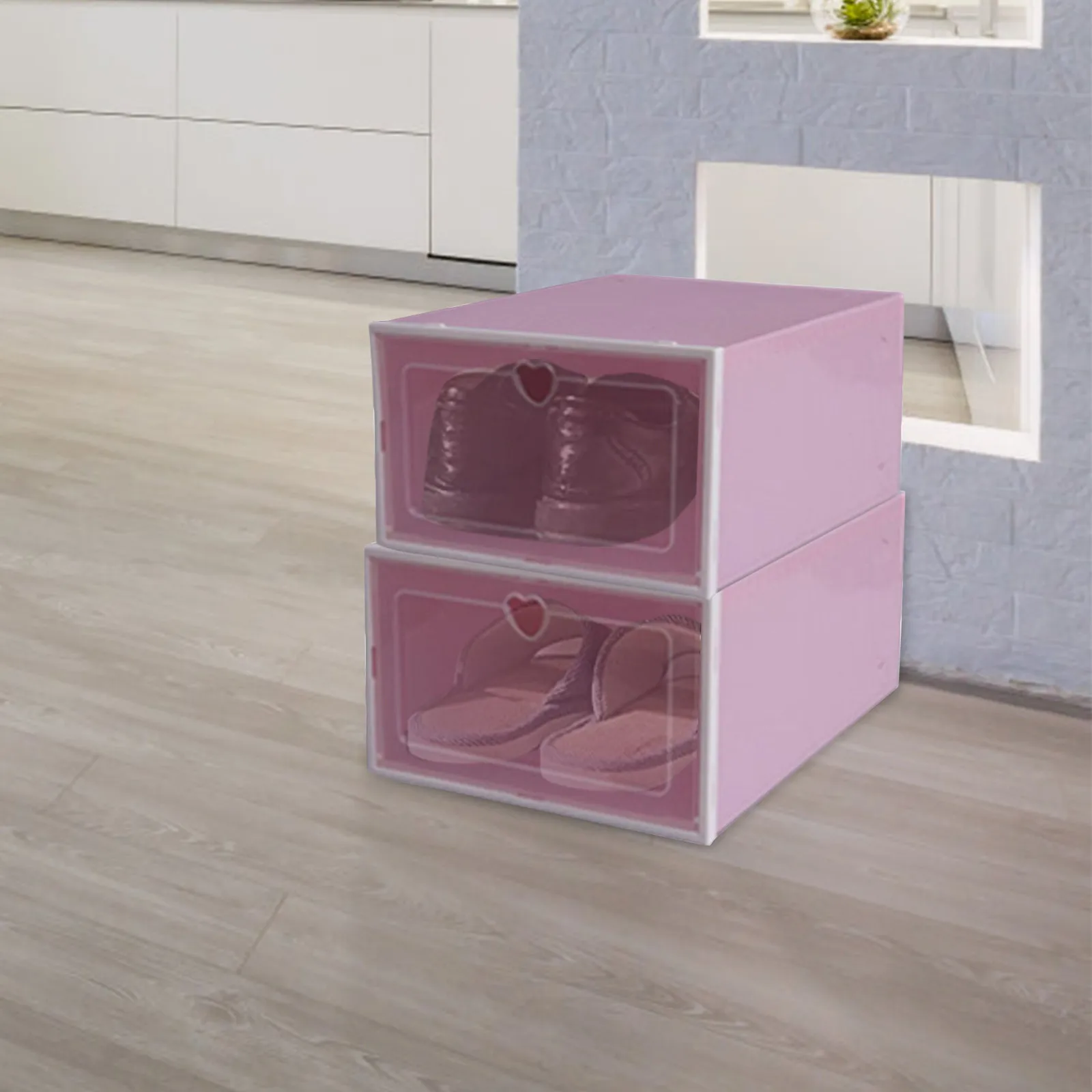 Transparent Plastic Shoes Case Thickened Drawer Case Plastic Shoe Boxes Stackable Box Shoe Organizer Shoe Storage Stuff Box