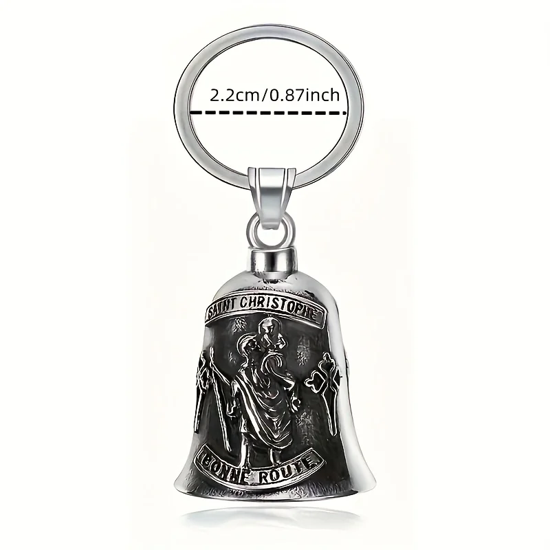 St Christopher Guardian Bell Pendant Key Chain