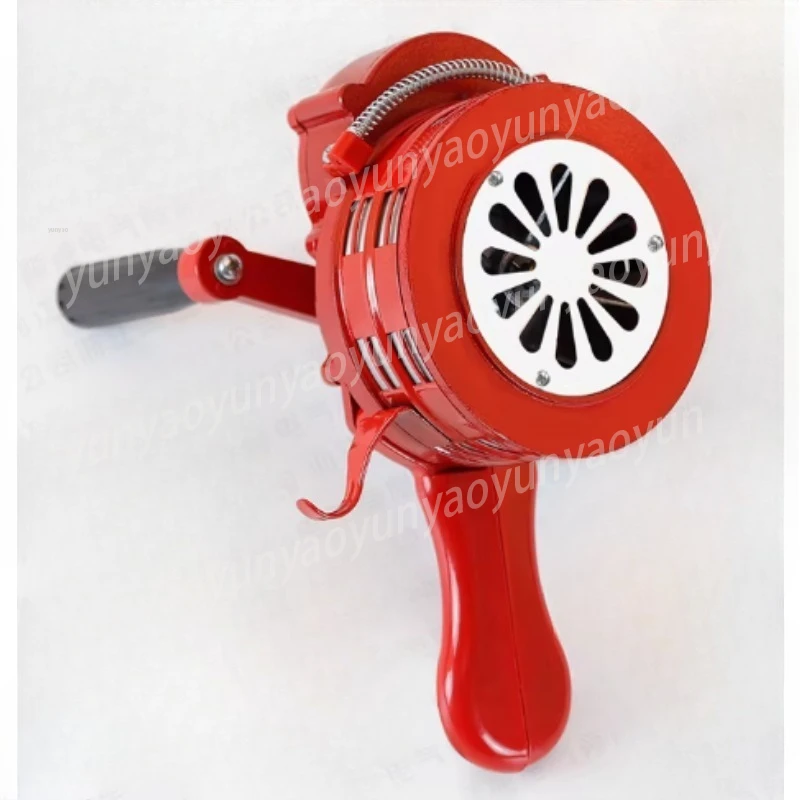 Hand Crank Emergency Siren, Portable Manual Alarm for Drill Warning, Copper Alloy Loudspeaker