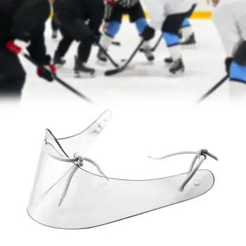 Protector de cuello y garganta para jóvenes, casco de Hockey sobre hielo de policarbonato, portero