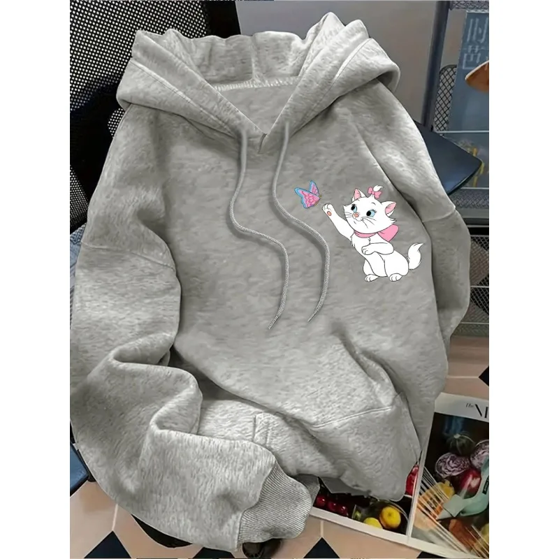 ديزني المرأة القط مغامرة ماري مقنعين المرأة هوديي الخريف والشتاء جديد الرجال والنساء موضة غير رسمية الشارع الشهير