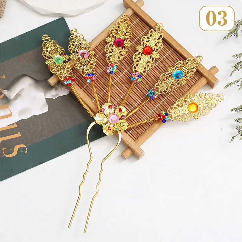 Women Ancient Hanfu Thai Headdress Leaf Headwear Hair Clip Umbrella Hair Sticks Hair Jewelry Bride Wedding Accessories