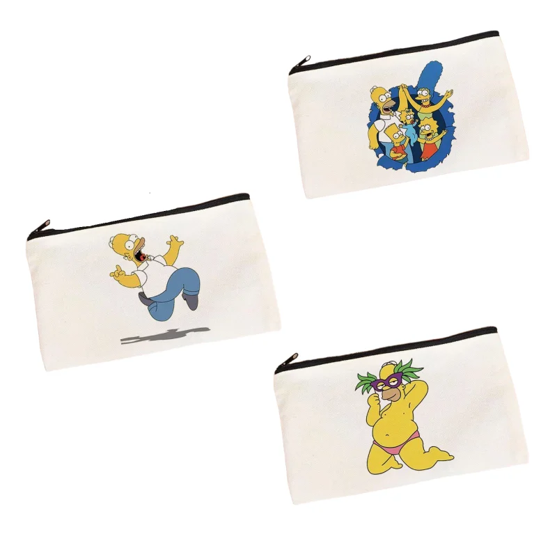 The Simpsons Federmäppchen Bart Simpson und Lisa Simpson Cartoon niedlich kreativ große Kapazität tragbare Schüler-Schreibwarentasche Geschenk – Detail 2
