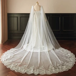 Nuovo arrivo bianco avorio nero sposa veli da sposa mantello accessori da sposa Sexy mariage completo de boda