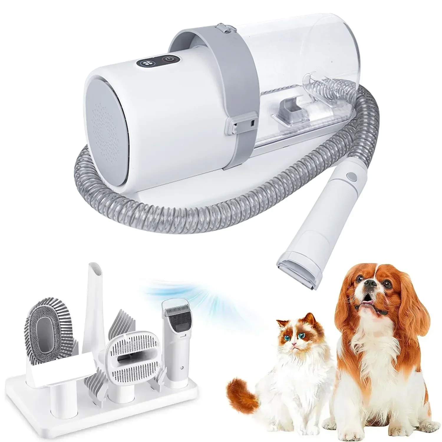 Dog Grooming Kit for Pet Include 4 Hair Clipper Combs 2.5L Vacuum Cleaner