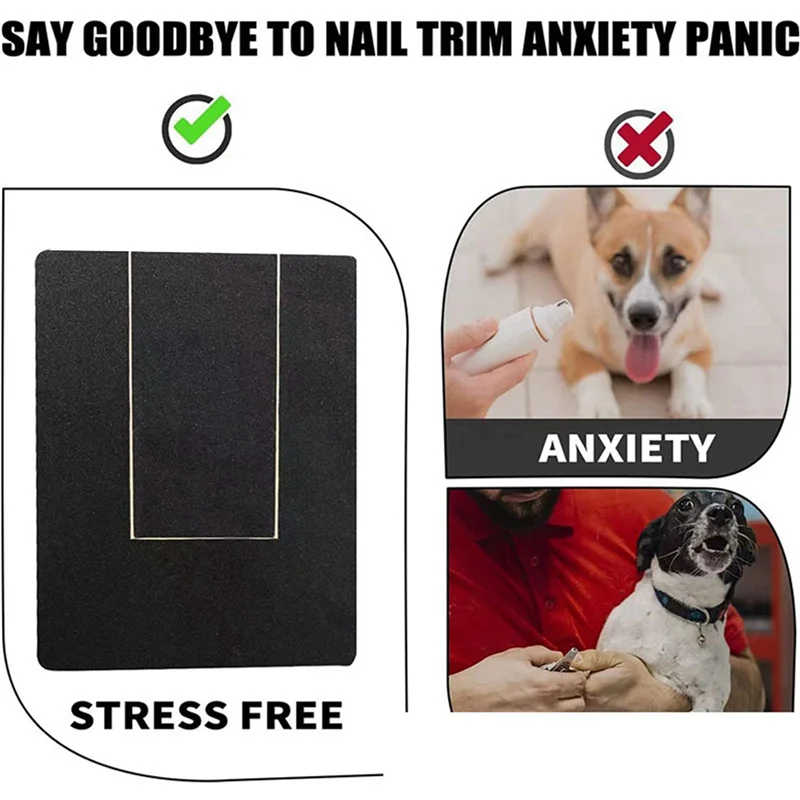 

ABPQ-2X Dog Nail Paw Scratch Pad - File Trimmer Board Trimming Scratcher Box Emery Sandpaper Filing Scratchboard Polish Pads