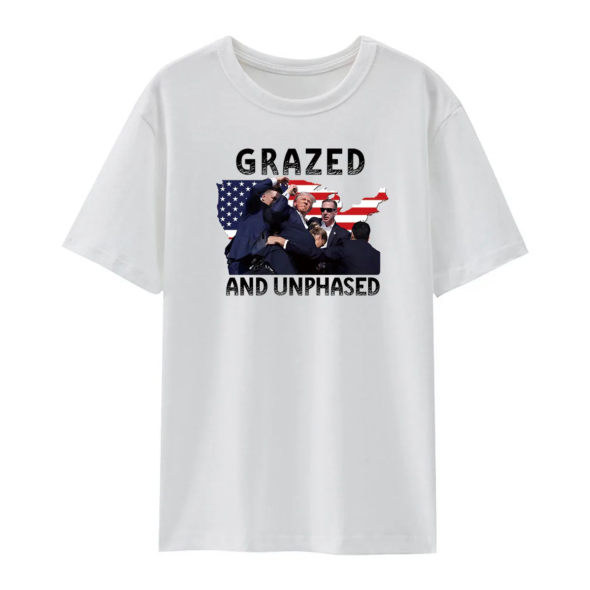 2024 Donald Trump t-shirt divertenti t-shirt stampata Casual smerigliata e non scagliata t-shirt manica corta da uomo estate o-collo Top allentato