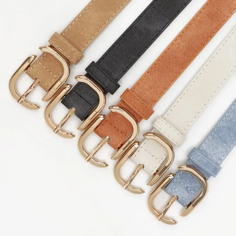 Ceinture en jean en similicuir pour femme, mode simple, polyvalente, légère, luxe, version coréenne, nouveau