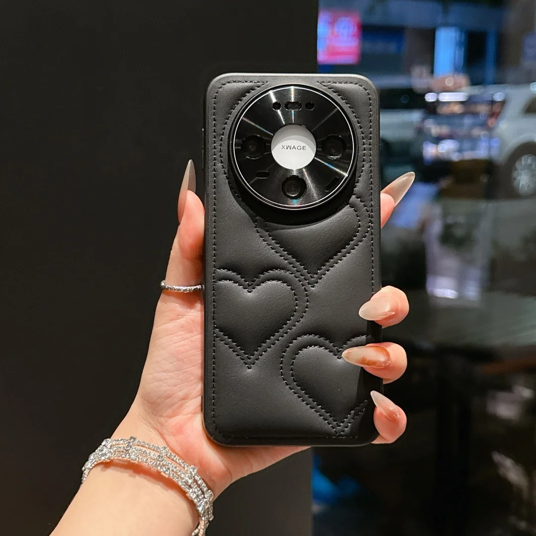 

For Huawei Mate 80 Pro Max Case Protective Hand Feel Soft Love Design Solid Mobile Phone Back Cover