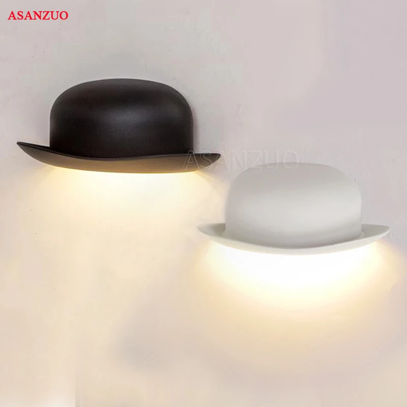 

Creative hat LED Aluminum wall lamps bedside bathroom Mirror light home decor Aisle Corridor Balcony Porch light