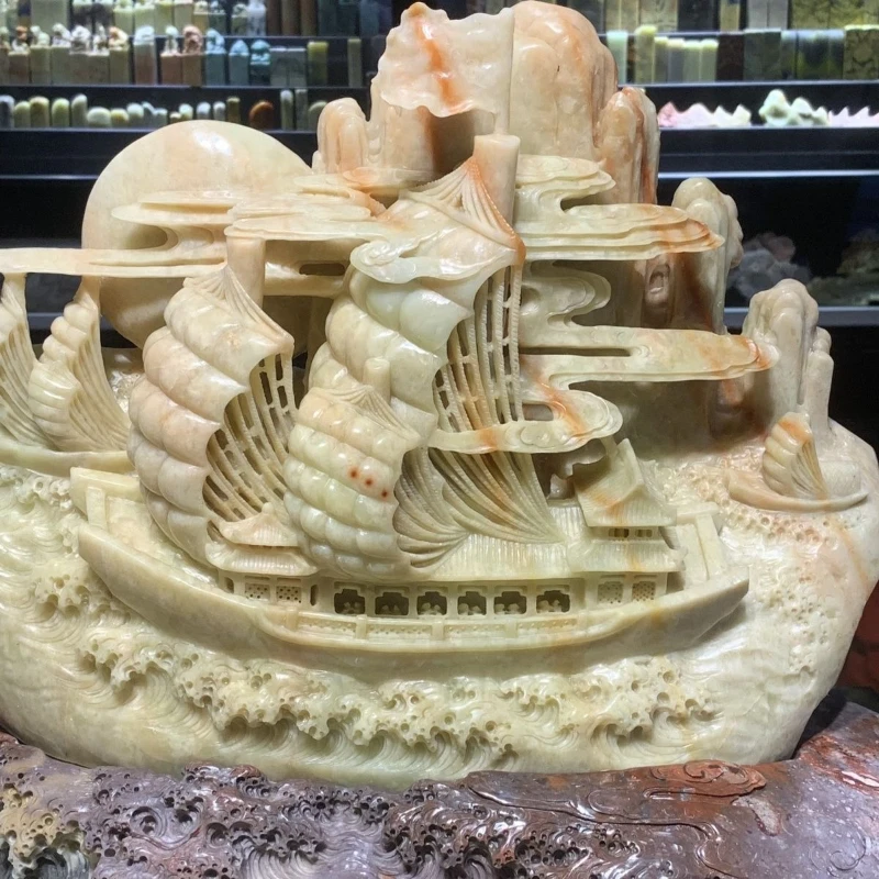 

Blue and red stone ornaments, home decoration collection