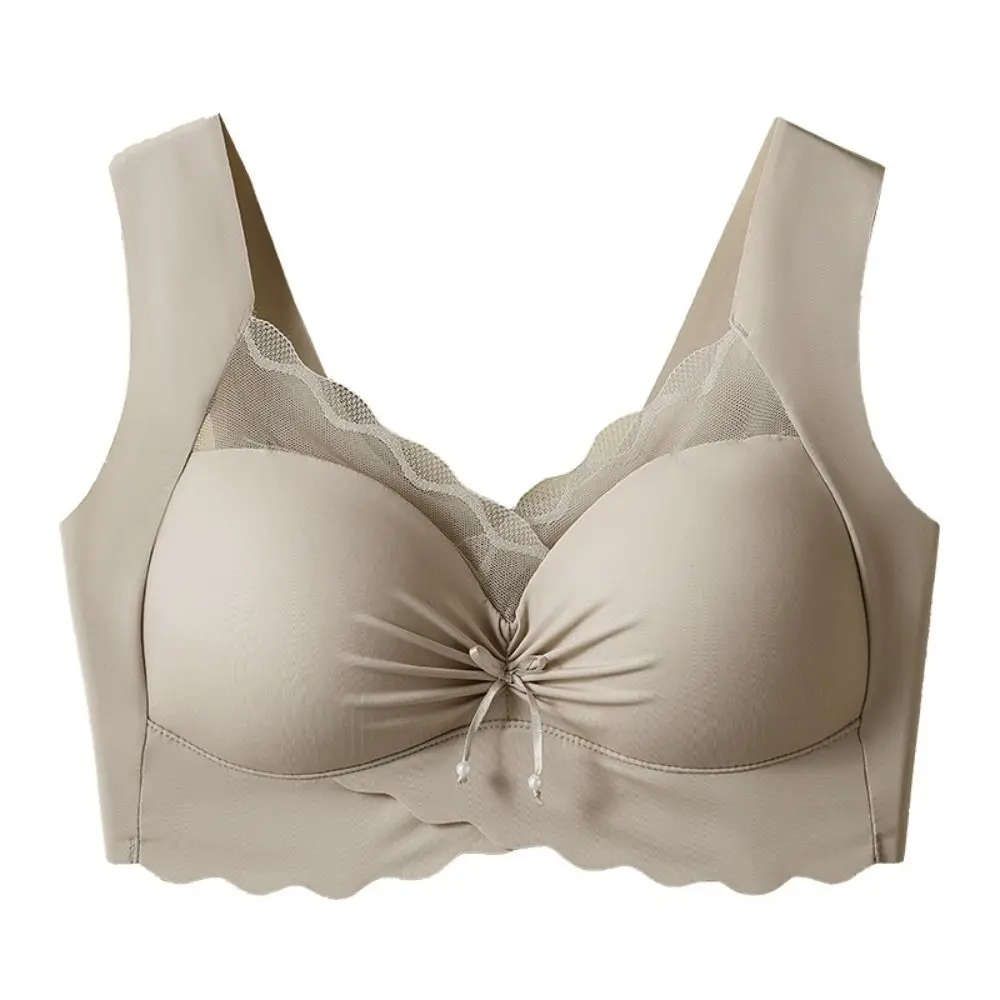 Soutien-gorge push-up en maille froncée sans fil, soutien-gorge en V profond, nœud papillon croisé ondulé, lingerie près du corps, sous-vêtements sans couture, fitness