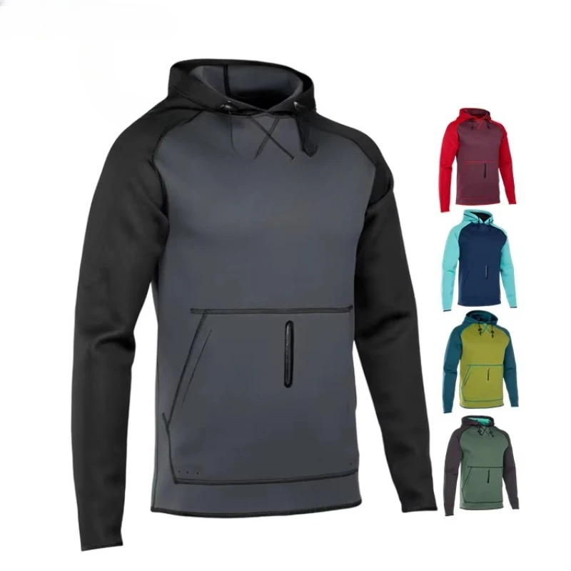 Wetsuit Top 2mm 3mm Chrome Rubber Hoodie Adult Waterproof Windproof Wetsuit Kite Surf Jacket