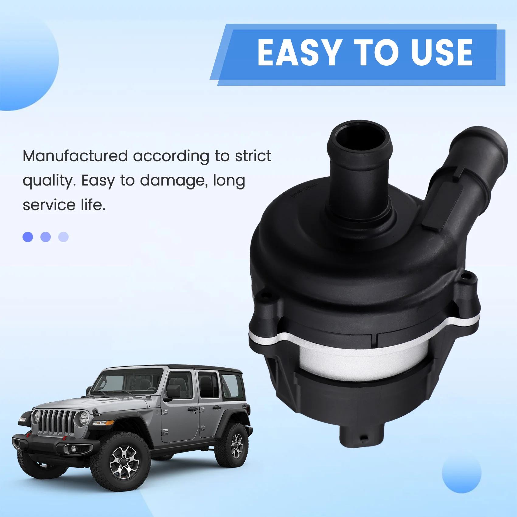 

Auxiliary Water Pump Fit For Jeep Wrangler JL 2018-2022 68290300AA 68259097AA