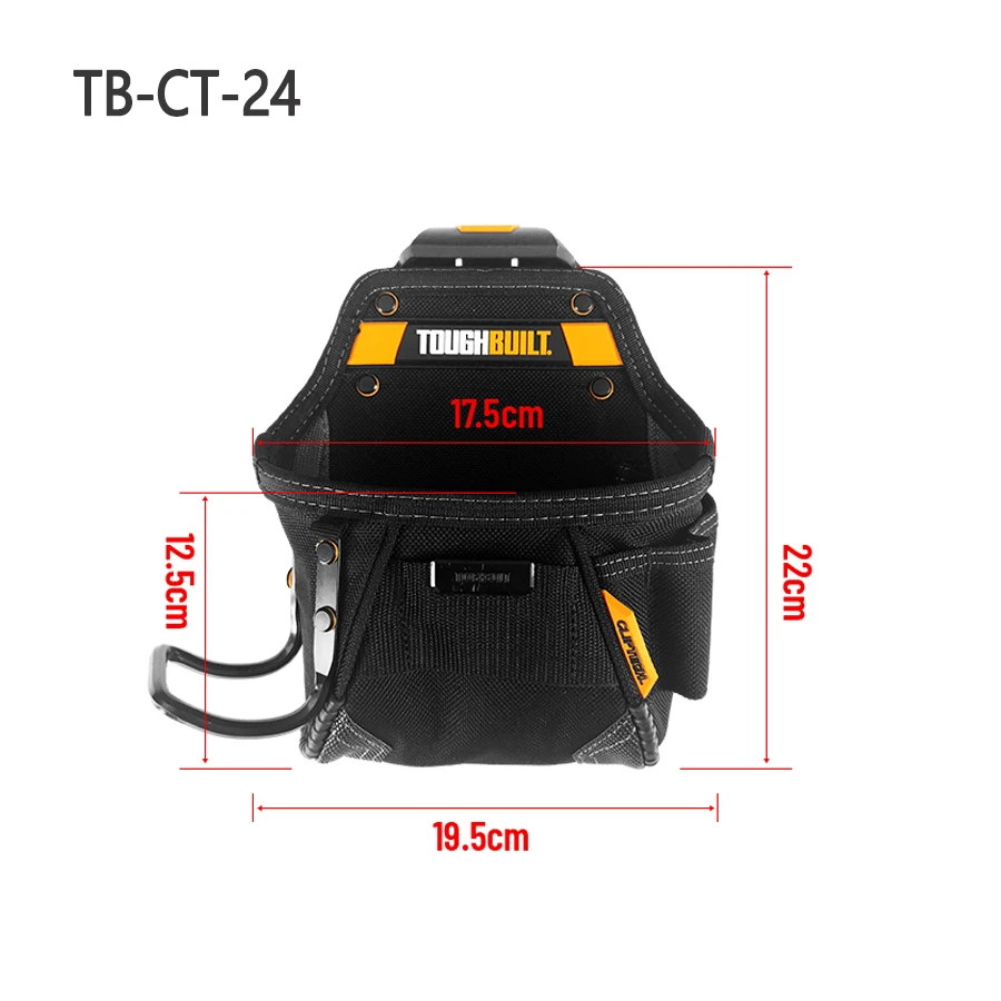 タフビルドワークベルト、プロジェクトポーチ、6ポケット、ハンマーループ、頑丈な構造、TB-CT-24