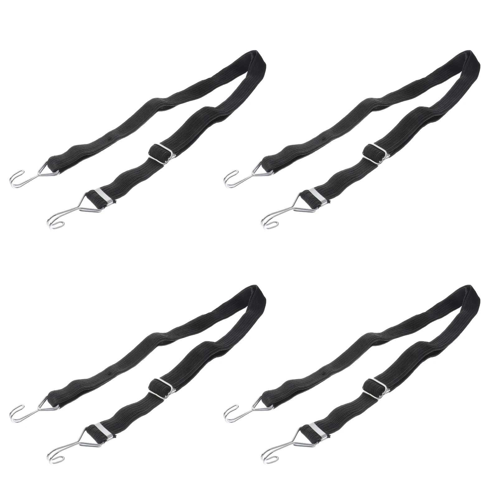 

4pcs Luggage Binding Strap Elastic Fastening Belt Sturdy Cargo Tie Down Tensioner For Motorbike Bicycle Scooter Trunk Baggage