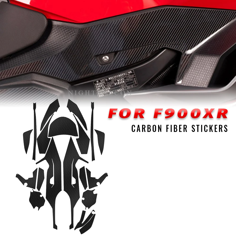 

For bmw F900XR F900 F 900 XR Motorcycle Fuel Tank Pad Handguard Carbon Fiber Pattern Stickers Decal screen film