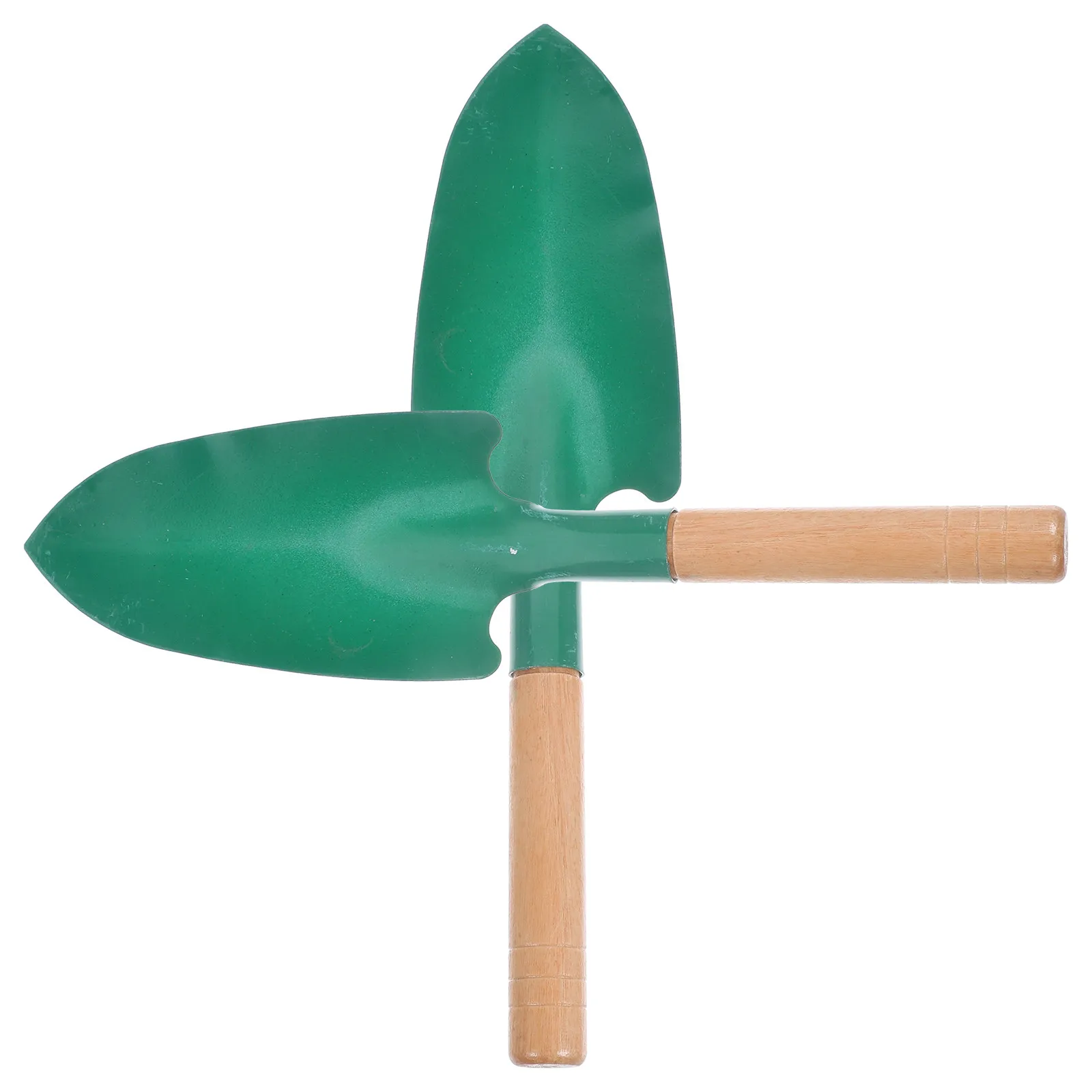 2Pcs Garden Shovel Metal Wood Transplanting Tool for Digging Soil Seedlings Weeding Scoop Spade Gardening Tools