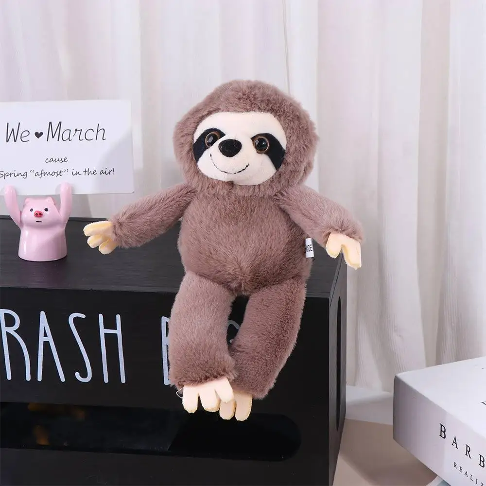 Stuffed Animals Sloth Small Pendant Bag Charm Soft Sloth Keychain Simulation Keyring Sloth Backpack