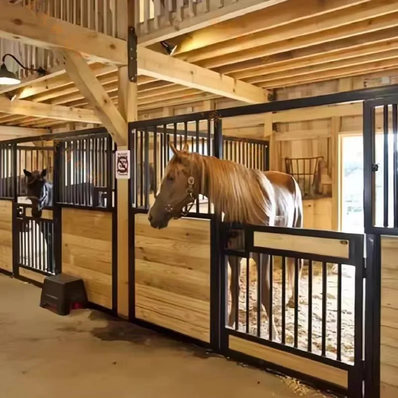Surface Equine Products Horse Box Stable with Hinged Door Animal Cages for Horses and Stalls