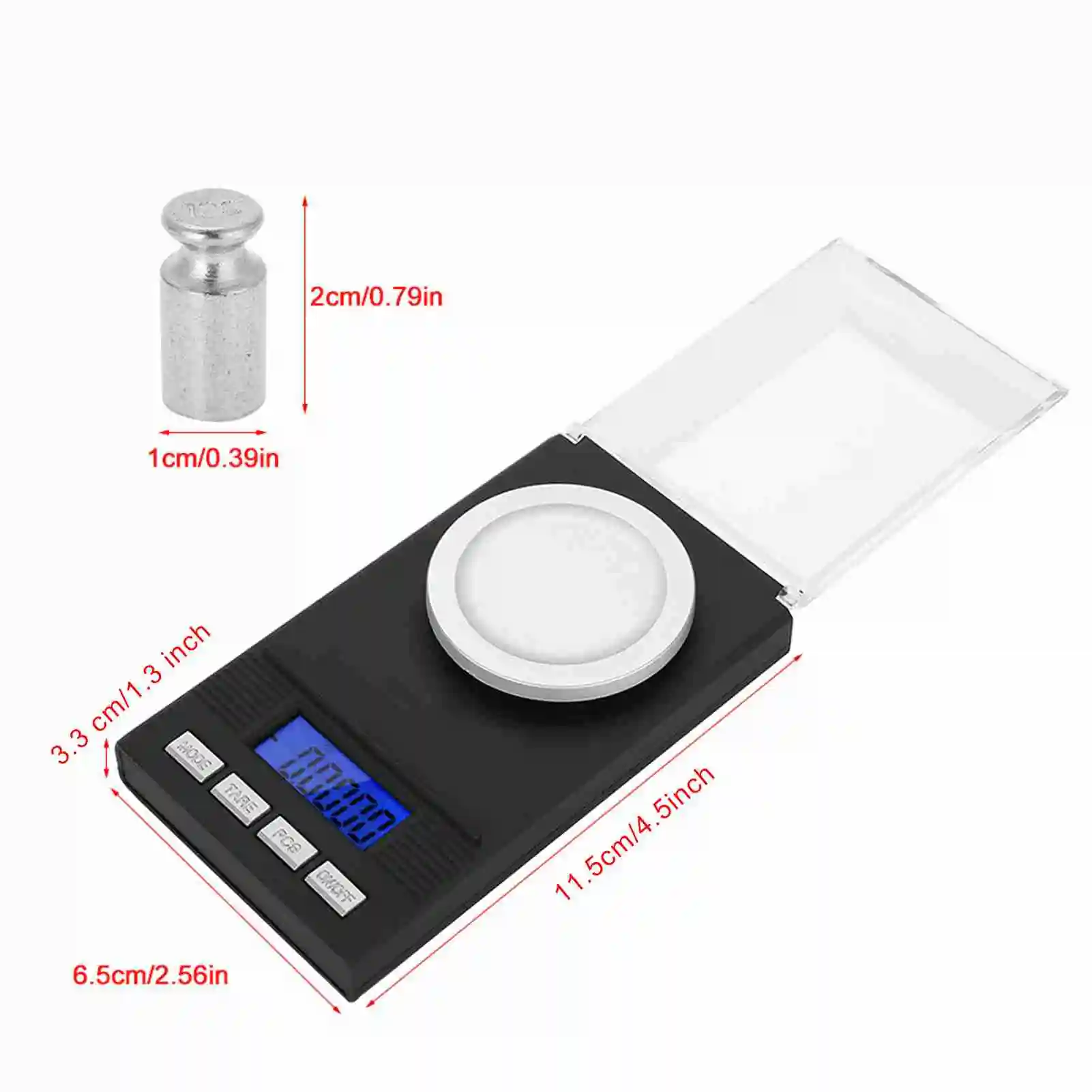 10g Jewelry Scale Mini Portable High Accuracy 0.001g Pocket Jewelry Scale with LED Digital Display