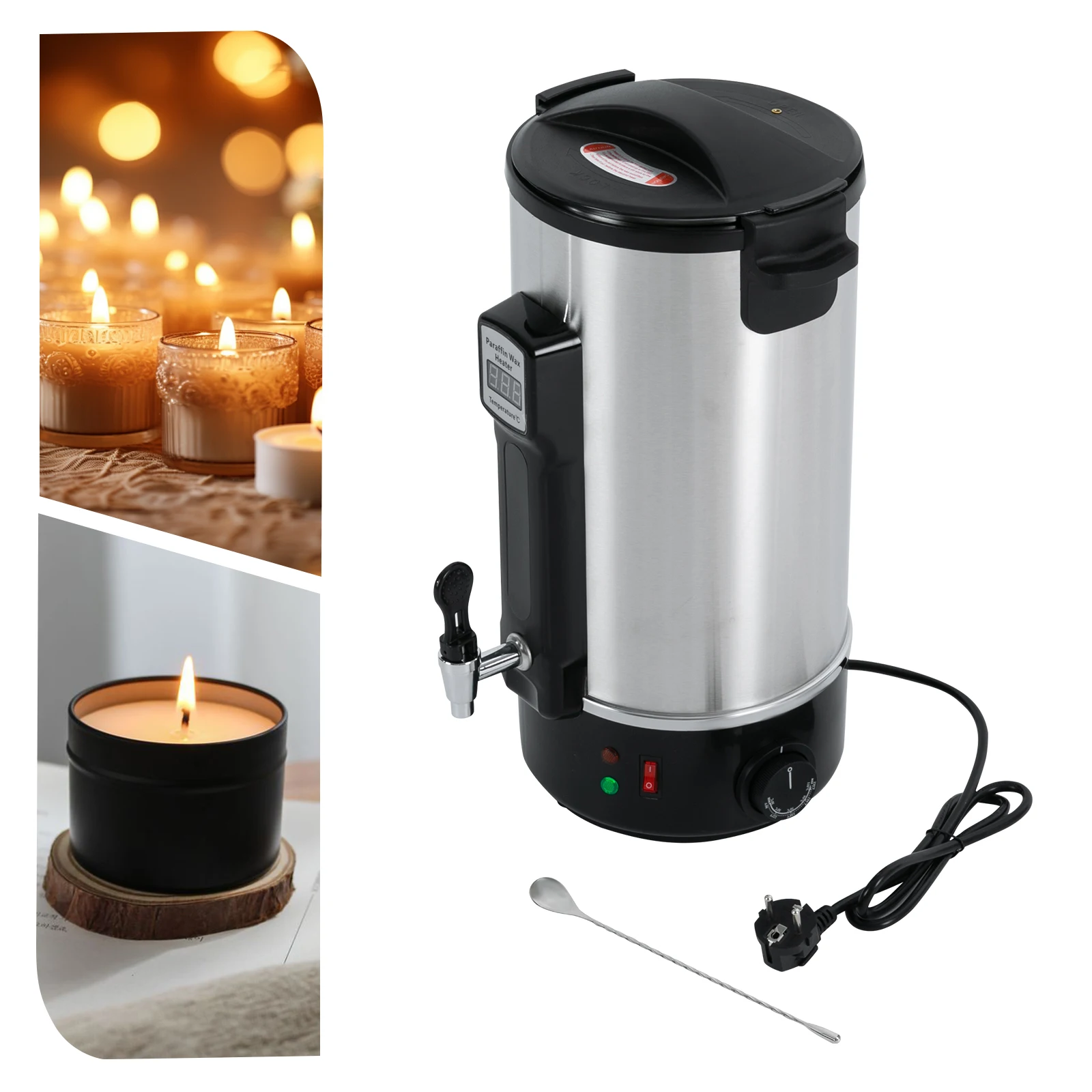 Wax Melter for Candle Making with Heating Spout 8/10.8/12 L Big Capacity Easy Cleaning for Mass Production of Candle Soaps