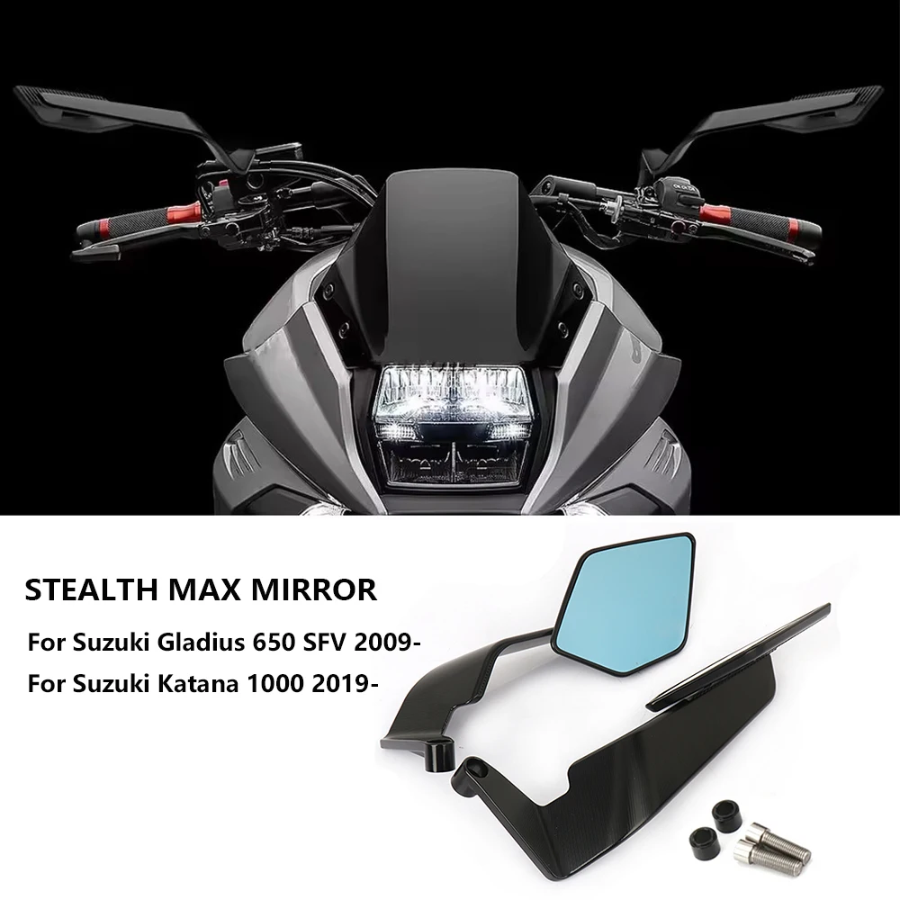 

Motorcycle Anti-glare Katana 1000 2019- Accessories Stealth Max Rearview Mirror For Suzuki Gladius 650 SFV 2009-