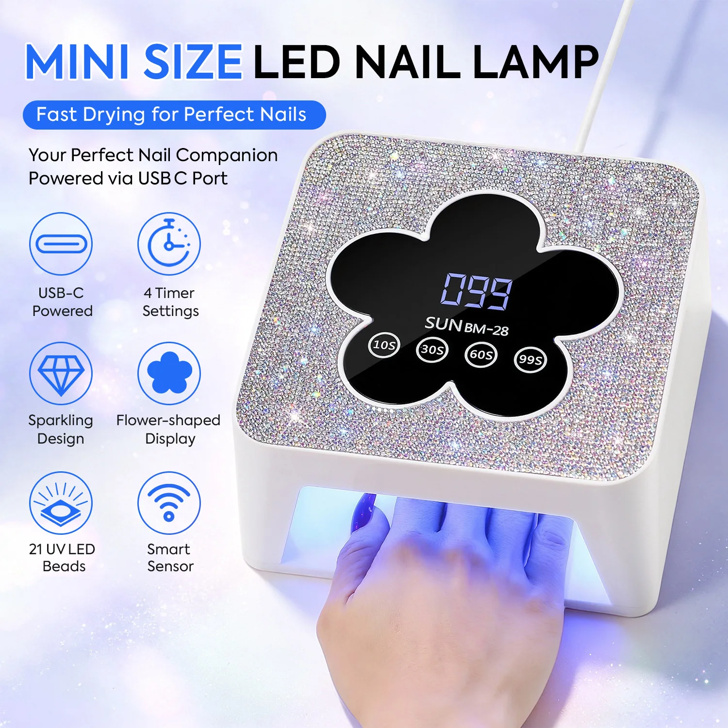 DianaBeauty UV LED Rhinestone  - đánh giá và giá Exposure Unit Uv