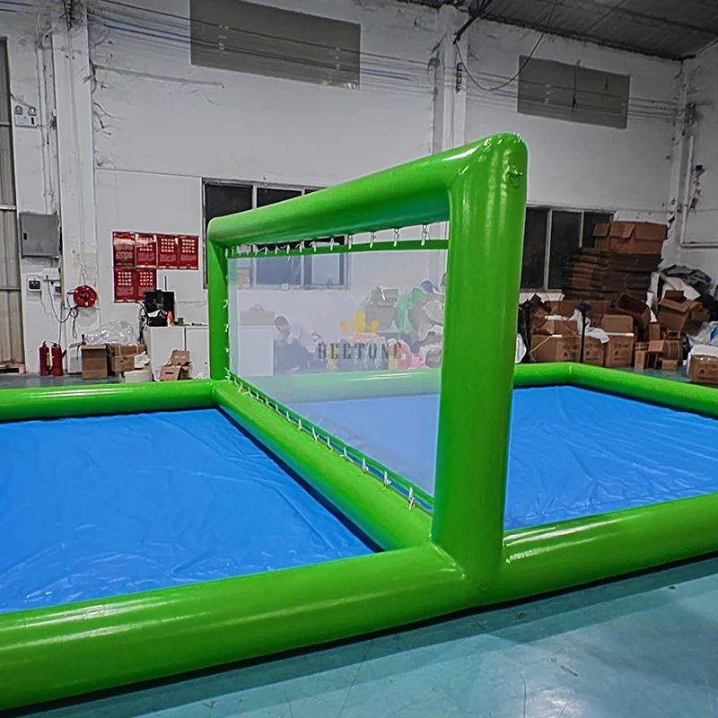 Günstige Tragbare Sommer Wasser Sport Spiel Aufblasbare Wasser Schwimmende Volleyball Gericht Aufblasbare Wasser Schwimmende Volleyball Net