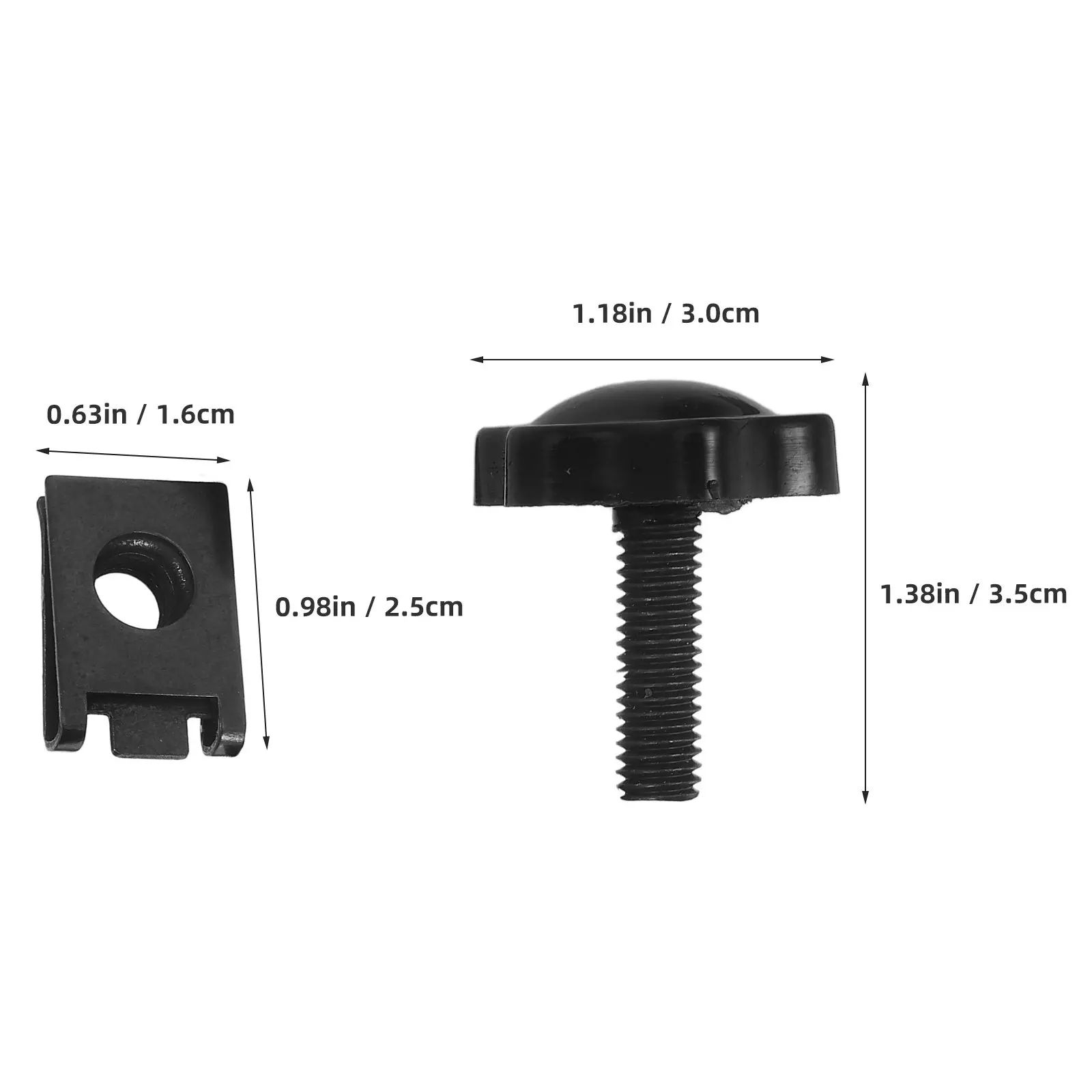 1Set Motorcycle Security Screws Anti-Theft Saddle Bag Mounting Bolts for Side Cases Luggage Trunk Universal Fit Black Metal