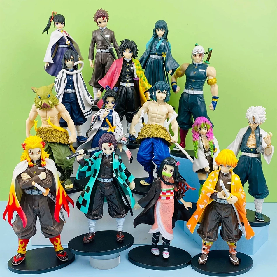 15cm Anime Demon Slayer Figur Puppe Spielzeug Nezuko Tanjirou Zenitsu Inosuke Kyoujurou Shinobu Giyuu Qposket Modell Spielzeug Geschenk – Detail 3