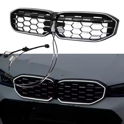 For BMW 3 Series G20 320i 330i 2023-2025 Front Kidney Grille Racing Grill Upper Bumper Radiator Hood Mesh Grid