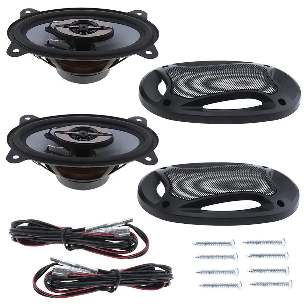 2pcs 4 X 6 Inch 280W Car HiFi Coaxial Speakers Vehicle Auto Door Audio Music Stereo Full Range Frequency Suoofer for Cars