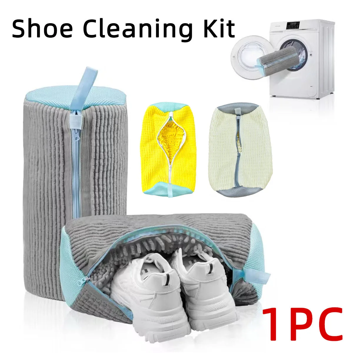 1PC Shoe Washing Bag With Large Capacity And Convenient Zipper Machine Suitable For All Kinds Of Shoes Without Damaging Them