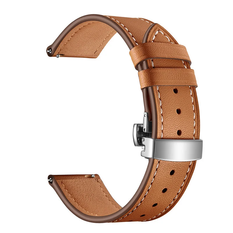 20mm 22mm Watch band For Amazfit GTS/2/2e/3/4/GTS2 Mini/GTR 4/GTR2/3/Pro stratos Leather Watch correa Bracelet Amazfit bip strap