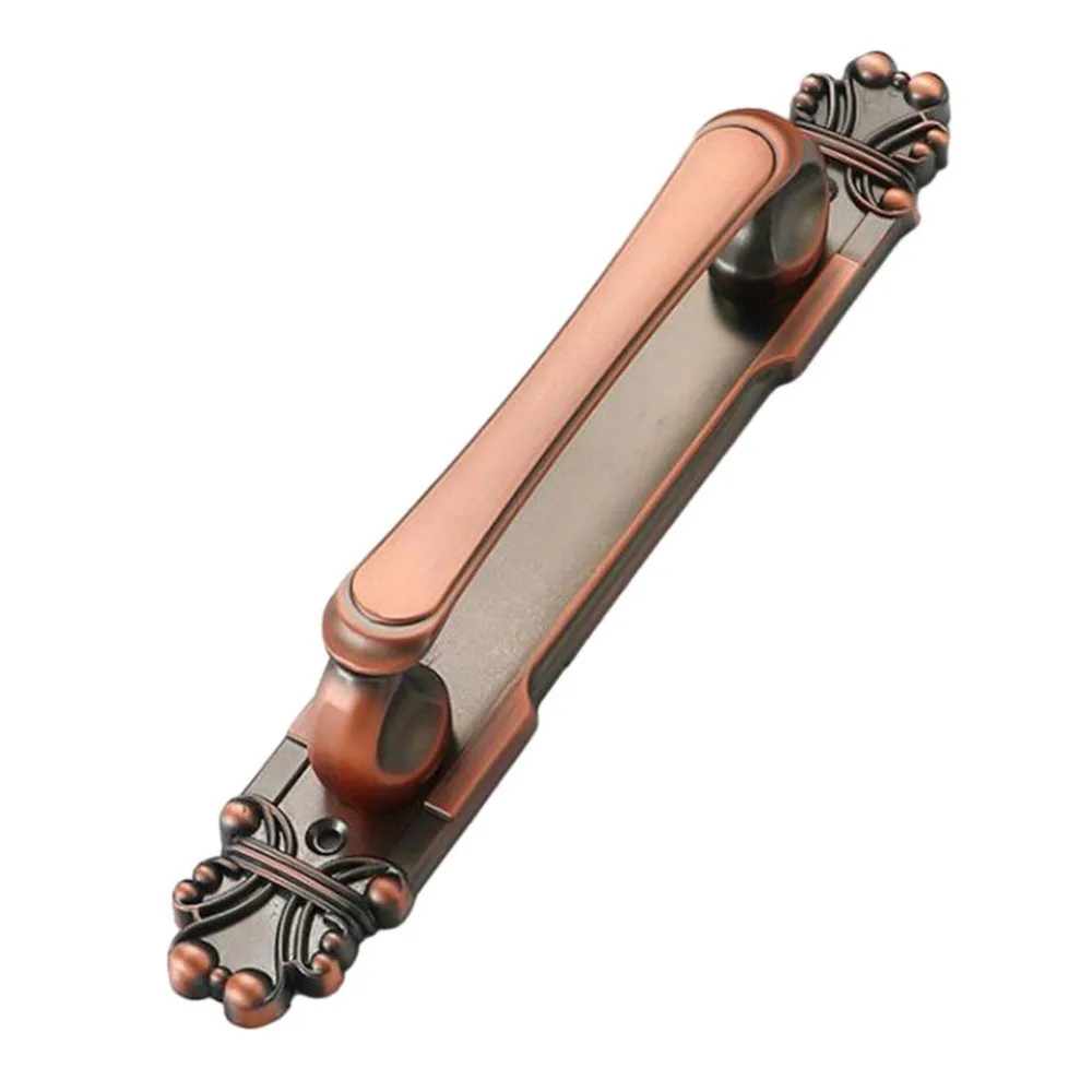 Retro Push-pull Door Handle European Style Comfortable Grip Furniture Handle with Screws Alloy Door Handles Wooden Sliding Door