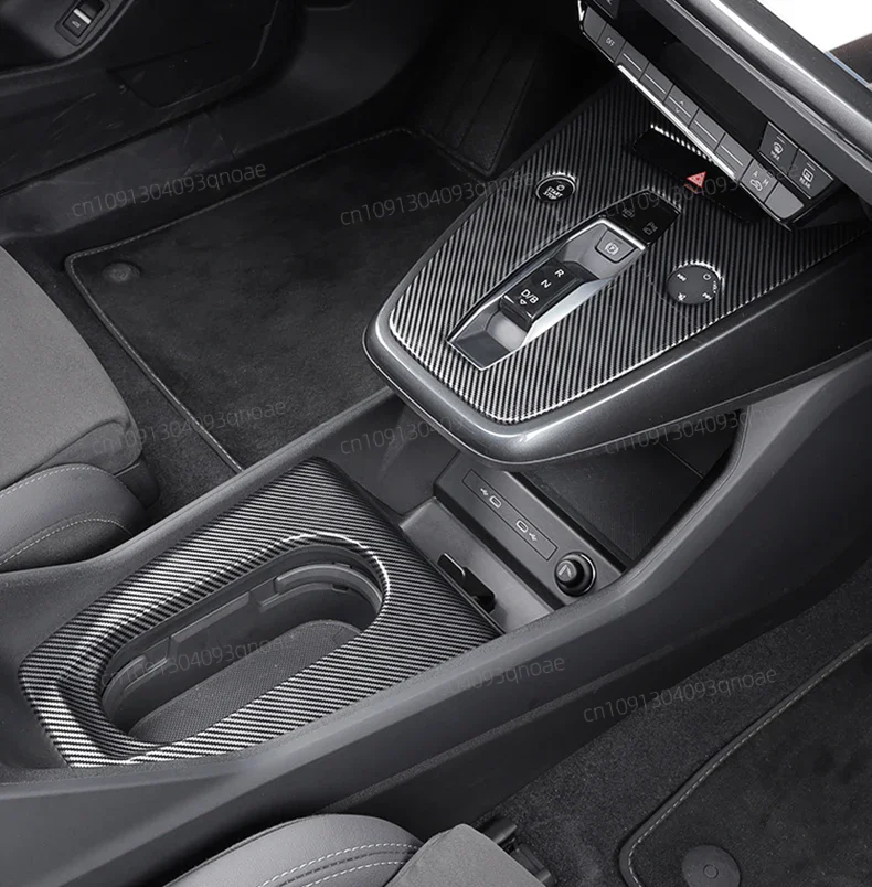 Car Gear Shift Panel Protection Cover, Interior Cup Holder, Decoration Sticker, Styling Accessories for Q4 e-tron 2021-2025