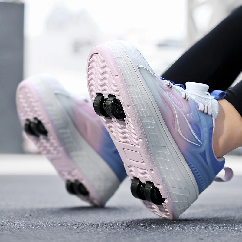 

Прогулочная обувь для девочек. Невидимые четырехколесные выдвижные детские туфли. Новинка 2024, детская обувь. Раздвижные коньки на колесиках для девочек. Большие дети.