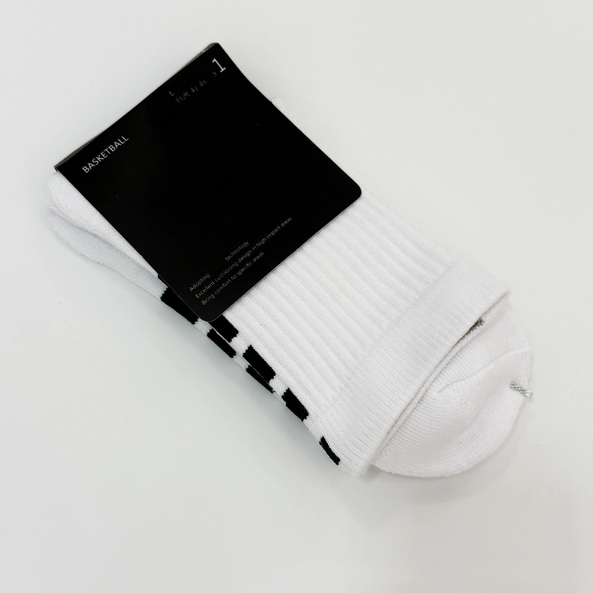 19NB-ถุงเท้าข้อกลางแบบหนาของอเมริกา ถุงเท้าฝึกซ้อมบาสเก็ตบอลสำหรับเล่นบนสนาม ระบายอากาศได้ดีและซับเหงื่อได้ดี