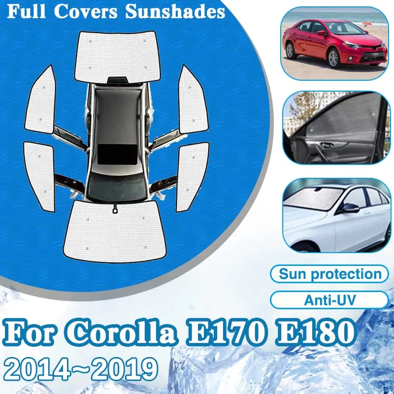 

Car Window Sunshades For Toyota Corolla E170 E180 2014 2015~2019 Windshield Anti-UV Sun Protection Visor Car Sticker Accessories