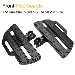1 Pair Front Rider Floorboards For Kawasaki Vulcan S EN650 2015-On Wide Footpegs Footboard Motorcycle Pedal Accessories